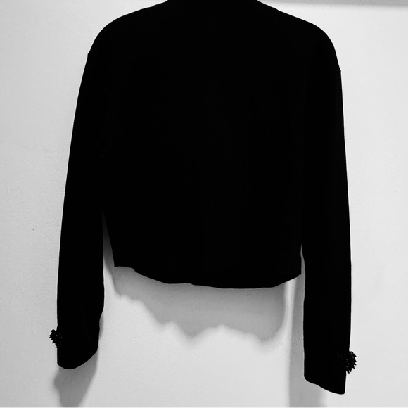 Vintage Vivienne Tam Beaded Cardigan, Black, Size 2 - Picture 2 of 13